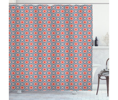 Intertwined Floral Motifs Shower Curtain