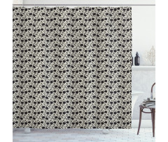 Artwork of Leaves Flowers Shower Curtain