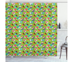 Colorful Cupcakes Shower Curtain