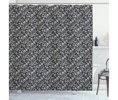 Botanical Leaves Curlicue Shower Curtain