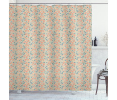 Blossoming Rose Flowers Art Shower Curtain