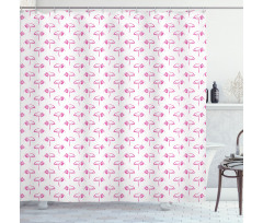 Hand Drawn Sketched Birds Shower Curtain