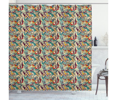 Clutter of Flying Creatures Shower Curtain