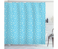 Spring Flower Pastel Motifs Shower Curtain