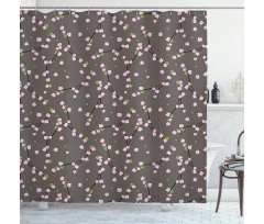 Blossoming Branches Twigs Shower Curtain