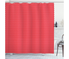 Vivid Retro Dots Art Shower Curtain