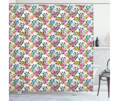 Tropical Colorful Daffodils Shower Curtain