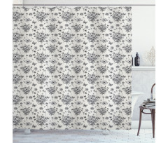 Romantic Wild Bouquet Shower Curtain