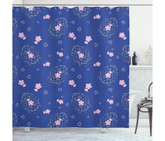 Easter Eggs Flowers Hearts Shower Curtain