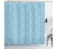 Lace Style Winter Snowflake Shower Curtain