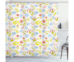 Wild Meadow Botany Flora Art Shower Curtain