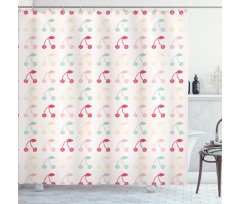 Symmetric Summer Fruit Art Shower Curtain