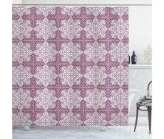 Damask Swirls Repetition Shower Curtain