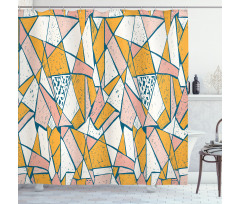 Broken Tile Look Pattern Shower Curtain