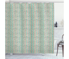 Irregular Terrazzo Shapes Shower Curtain