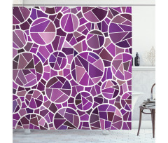 Purple Color Palette Motif Shower Curtain