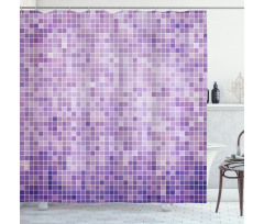 Pixel Inspired Tiny Squares Shower Curtain