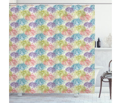 Colorful Petals Bloom Art Shower Curtain