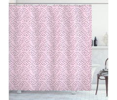 Valentine's Day Theme Motifs Shower Curtain