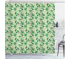 Tropical Climate Flora Shower Curtain