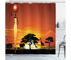 Woman Scene Shower Curtain