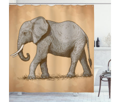 Sketch Art Animal Shower Curtain