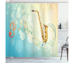 Musical Notes Vibes Shower Curtain