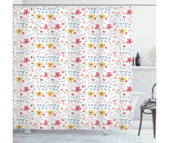 Colorful Wild Meadow Botany Shower Curtain