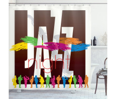 Jazz Performers Retro Shower Curtain