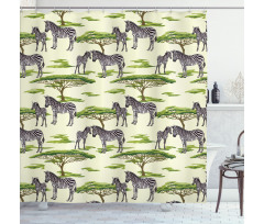 Wildlife Animals in a Forest Shower Curtain