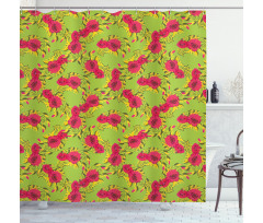 Repeated Poppy Flowers Art Shower Curtain