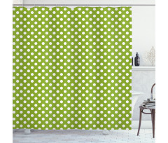 Polka Dots in Retro Style Shower Curtain