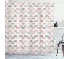 Hatched Trapezoids Art Shower Curtain