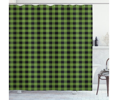 Natural Plaid Inspired Shower Curtain