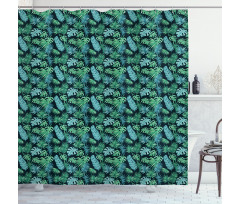 Hawaiian Island Leaves Shower Curtain