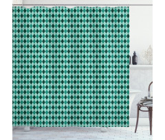 Argyle Inspired Pattern Shower Curtain