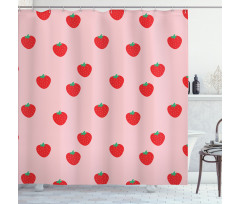 Cartoon Summer Fruits Shower Curtain