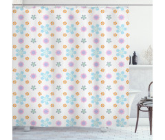 Doodle Flowers Symmetry Art Shower Curtain