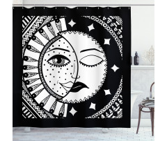 Themed Crescent Shower Curtain