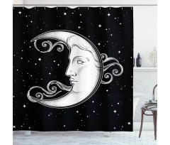 Antique Style Crescent Shower Curtain