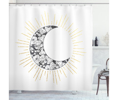 Crescent with Roses Art Shower Curtain