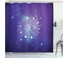 Mystic Eye and Ornaments Art Shower Curtain