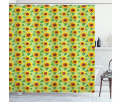 Summer Sunflowers Art Shower Curtain