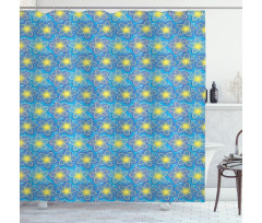 Mosaic Plumeria Petal Shower Curtain