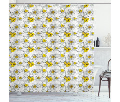 Blooming Narcissus Shower Curtain