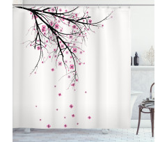 Cherry Blossom Flower Shower Curtain