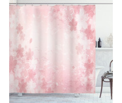 Cherry Blossom Floral Art Shower Curtain