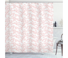Spring Cherry Flourish Shower Curtain