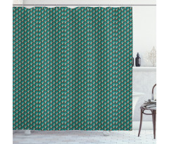 Cold Toned Tiny Rhombuses Shower Curtain