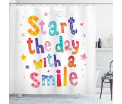 Start the Day with a Smile Shower Curtain